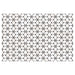 Flat lay of Lucca Flowers 3D Décor 60 × 120cm porcelain wall and floor tiles, showcasing a repeating floral geometric pattern in soft white tones with contrasting dark detailing for a bold contemporary look.