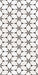 Close-up of Lucca Flowers 3D Décor 60 × 120cm porcelain wall and floor tiles, featuring a repeating floral geometric pattern in soft white tones with contrasting dark detailing and subtle marble-effect variation.