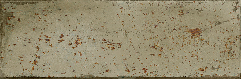 Foundry Moss Green Bricks Wall Tiles 6.5cm x 20cm FULL TILE SAMPLE