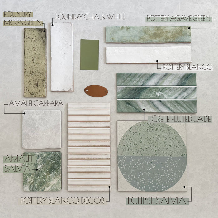 Crete Fluted Jade | Matt | Wall Tiles | 11.5cm x 23cm