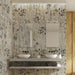 Bathroom vanity area featuring Meadow Flowers Decor 60 × 120cm porcelain wall tiles, styled with twin basins, minimalist mirrors, and soft botanical detailing for a delicate, nature-inspired, contemporary space.