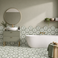 Medina Soft Green | Moroccan Style Hexagon | 18.7cm x 21.6cm