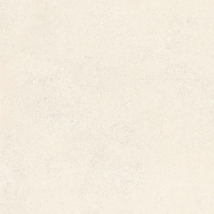 Close-up of Melange Light concrete-style wall and floor tiles 60 × 60cm, featuring soft beige concrete-effect tones with subtle texture, delicate tonal variation, and a contemporary matt industrial-inspired finish.
