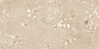 Close-up of Melange Sand 20mm thick outdoor Cosmo Stone tile slabs 60 × 120cm, featuring warm sand-toned terrazzo-inspired detailing with aggregate texture, subtle tonal variation, and a contemporary matt outdoor finish.