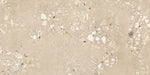 Close-up of Melange Sand 20mm thick outdoor Cosmo Stone tile slabs 60 × 120cm, featuring warm sand-toned terrazzo-inspired detailing with aggregate texture, subtle tonal variation, and a contemporary matt outdoor finish.