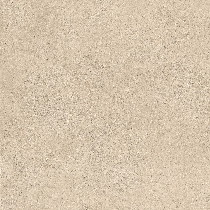 Close-up of Melange Sand concrete-effect wall and floor tiles 60 × 60cm, featuring warm sand-toned concrete-inspired detailing with subtle texture, delicate tonal variation, and a contemporary matt industrial-style finish.
