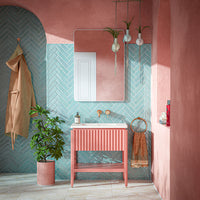 Nomad Aquamarine Brick | Industrial Style Wall Tiles | 6cm x 24.6cm