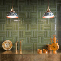 Nomad Sage Green Brick | Industrial Style Wall Tiles | 6cm x 24.6cm