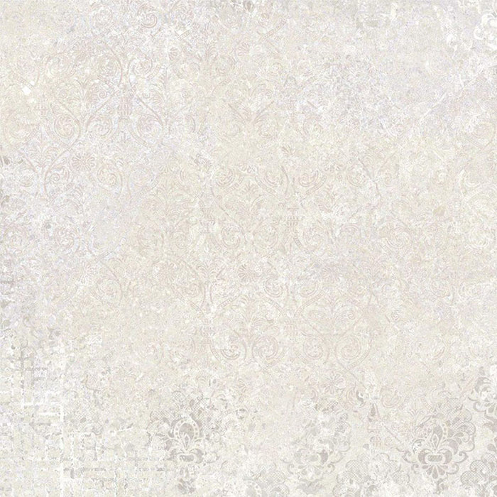 Flat lay of Boho Ocean Sahara 60 × 60cm patterned tiles, featuring soft neutral tones with a subtle, distressed decorative effect. Ideal for creating calm, textured floors or walls in contemporary and relaxed interiors.