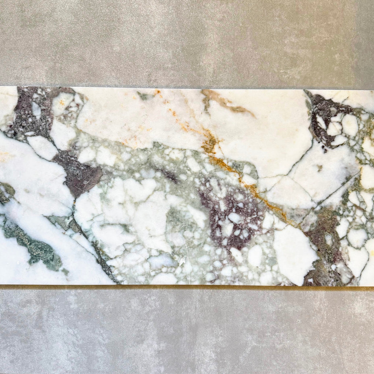 CUT TILE SAMPLE | Fayrouz Honed Picasso Marble | 30.5cm x 61cm