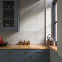 Pottery Brick Tile | Blanco | Wall Tile | 5cm x 25cm