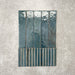 Product display of Pottery Decor Prussian 12.5x25cm ceramic wall tiles in deep blue tones, featuring a handcrafted glossy finish with coordinating fluted decorative tiles for textured contemporary interiors.