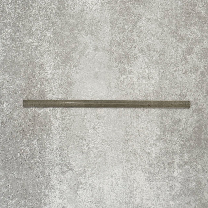 FULL BULLNOSE SAMPLE Allegra Sage Green Gloss Pencil Bullnose Border Tile 1.2cm x 30cm