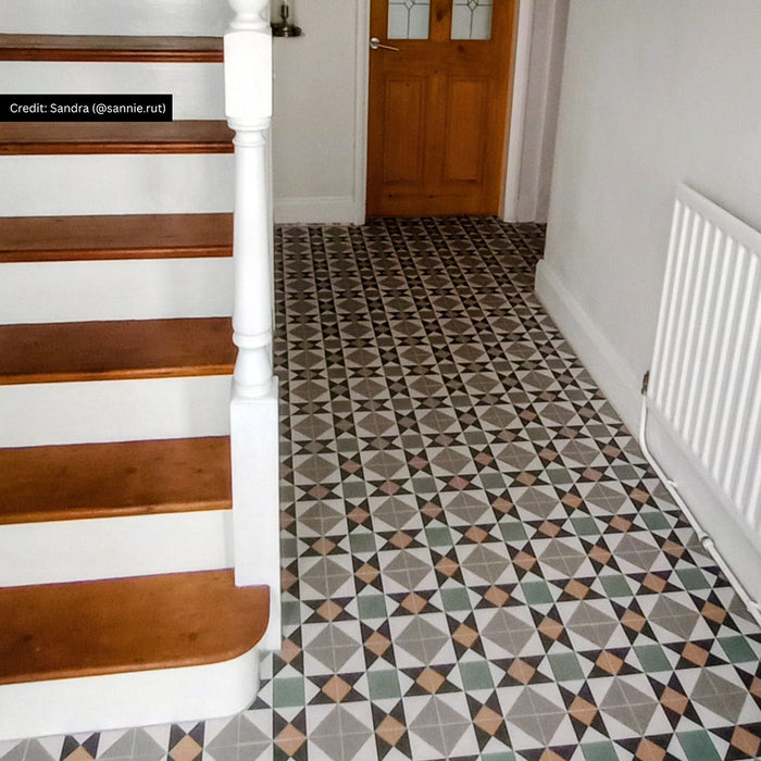 Banbury Manor Tiles Victorian Encaustic Tile Wall & Floor - 20cm x 20cm