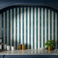 Allegra Blue | Gloss Brick Tile | 6cm x 25cm
