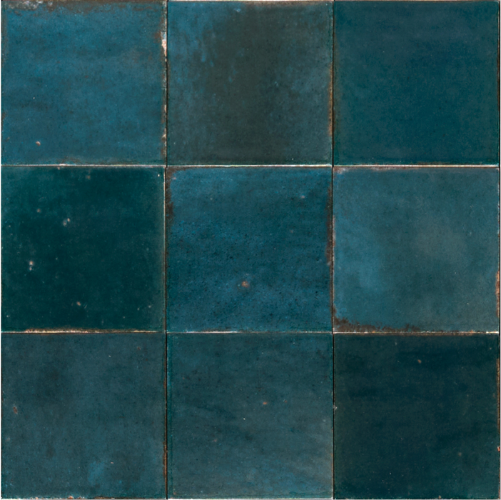 Levent Square Blue Tile Wall & Floor Porcelain Tiles 10cm x 10cm