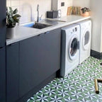 Babylon Starburst Hexagon Green Tiles 18.7cm x 21.6cm