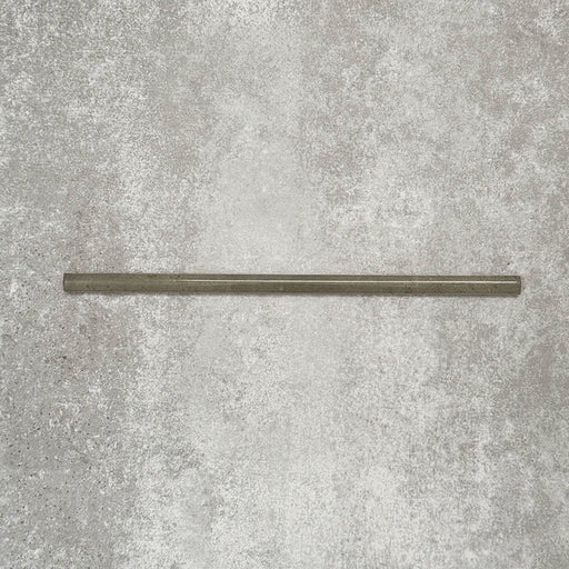 Allegra Sage Green Gloss pencil bullnose border ceramic tile in a 1.2 × 30cm format, featuring muted green tones, a glossy finish and smooth rounded edge for clean tile edging and decorative borders.