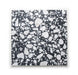 Single Shards Terrazzo Nero 59x59cm matt porcelain wall and floor tile, showcasing a bold terrazzo effect with large white stone fragments set against a deep black base, offering a striking, contemporary surface suitable for both walls and floors in modern interiors.