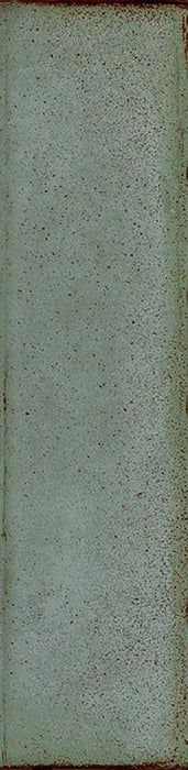 Puzzle Sage Green Brick Rectified 5x20cm porcelain tile featuring a soft sage green base with delicate speckling and lightly shaded edges for a subtle handcrafted look. The slim brick format and rectified edges create clean lines, making it suitable for both contemporary wall and floor installations.