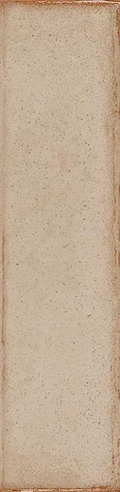 Puzzle Cream Brick Rectified 5x20cm wall and floor tile featuring a soft cream tone with subtle speckled detailing and rectified edges, ideal for stacked, brick bond or herringbone layouts in kitchens and bathrooms.
