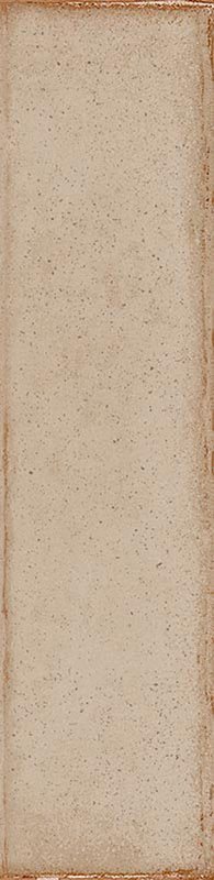 Puzzle Cream Brick Rectified 5x20cm wall and floor tile featuring a soft cream tone with subtle speckled detailing and rectified edges, ideal for stacked, brick bond or herringbone layouts in kitchens and bathrooms.