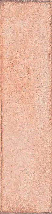 Puzzle Rose Brick Rectified 5x20cm porcelain wall and floor tile featuring a soft blush pink tone with subtle speckling and gentle shade variation. The slim brick format and lightly textured surface create a refined, contemporary finish ideal for bathrooms, kitchens and decorative feature walls.