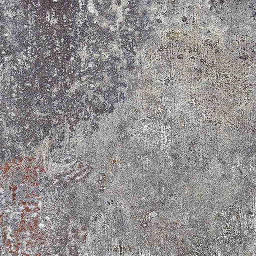 Flat lay of Boho Sonoro 60 × 60cm patterned tiles, featuring rich earthy tones with a heavily distressed, layered effect. Ideal for creating textured, characterful floors or walls in contemporary and industrial-style interiors.