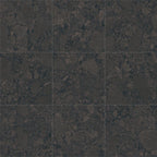 Tile sheet showing Terrazerri Terrazzo Black 60x60cm porcelain tiles arranged in a 3x3 layout. The deep charcoal terrazzo effect features layered dark stone fragments with subtle tonal variation, creating a bold, contemporary surface for modern walls and floors.