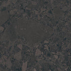 Close-up of Terrazerri Terrazzo Black 60x60cm porcelain tile featuring a deep charcoal terrazzo effect. The design combines large and small dark stone fragments with subtle tonal variation, creating a dramatic, contemporary surface for modern walls and floors.