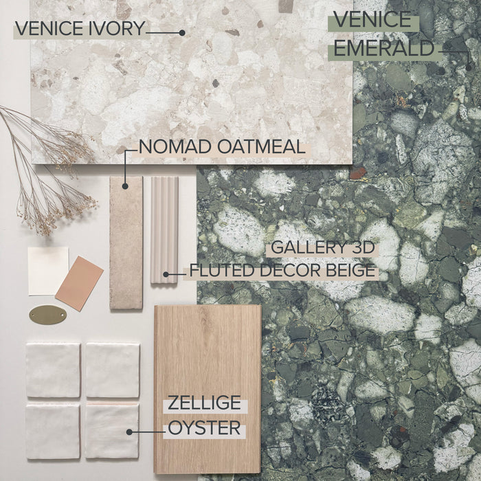 Venice Ivory Terrazzo Tile Matt Finish 60cm x 120cm