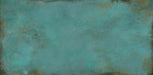 Close-up of Verde Copper Oxide 30cm x 60cm metallic effect porcelain tile, featuring rich blue-green tones with subtle oxidised detailing, creating a contemporary industrial-inspired finish for walls and floors.