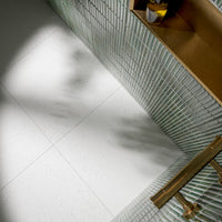 Verona Micro White Terrazzo Concrete style Porcelain Tiles 60cm x 60cm