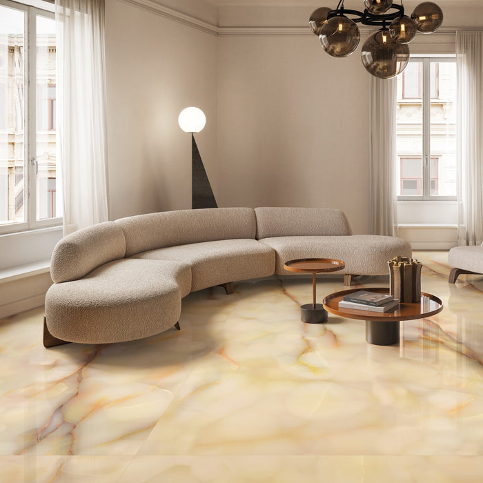 Anastasia Miele Onyx Matt Stone Tiles | 60cm x 120cm