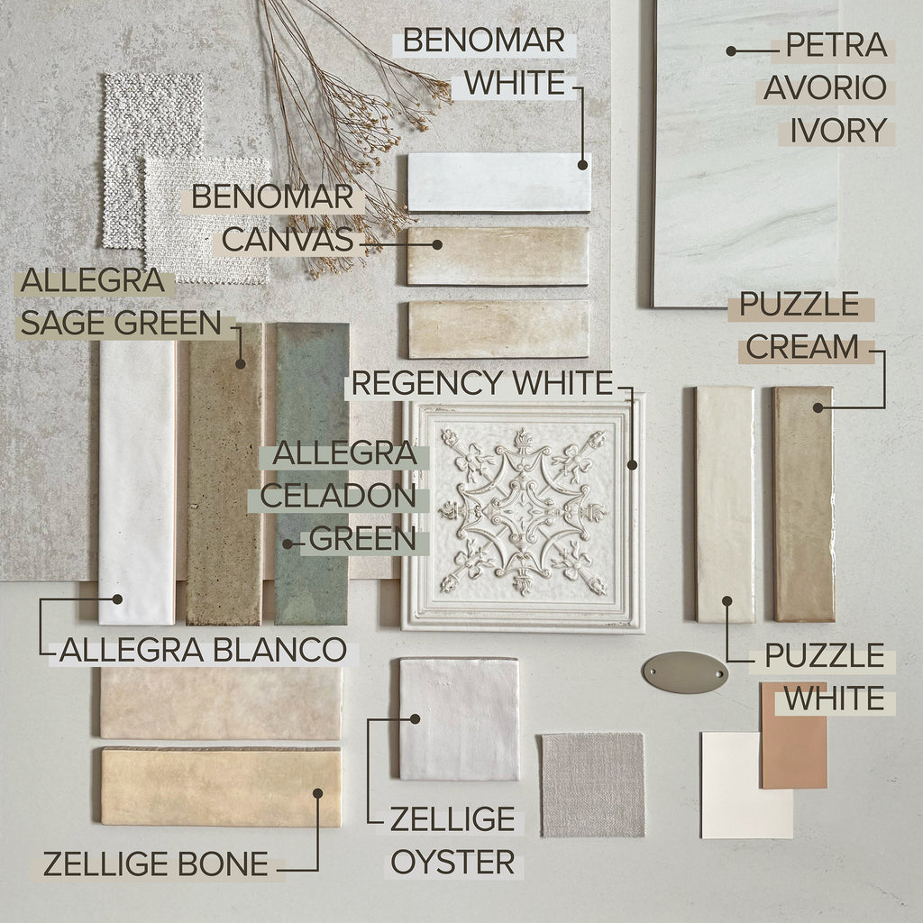 Benomar White Moroccan Mini Brick MATT Tiles 5cm x 15cm