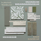 Brooklyn Sage Green Gloss | Flat Subway Metro Brick Wall Tile | 7.5cm x 30cm