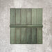 Flat lay of Zellige Malachite Green Moroccan-style ceramic tiles, showing 6.5×20cm brick tiles paired with a 3×20cm bullnose trim, highlighting the rounded edge detail, handmade-look texture and natural green tonal variation.
