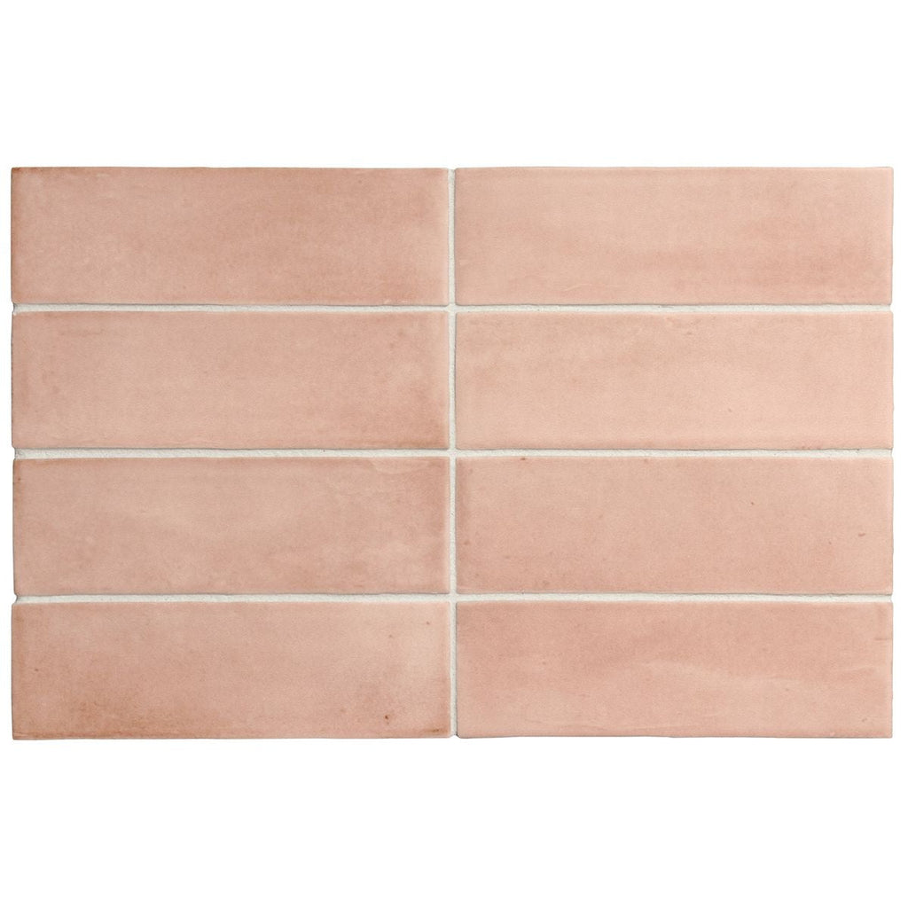 Benomar PINK Moroccan Mini Brick MATT Tile 5cm x 15cm