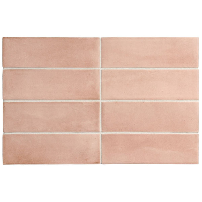 Benomar PINK Moroccan Mini Brick MATT Tile 5cm x 15cm