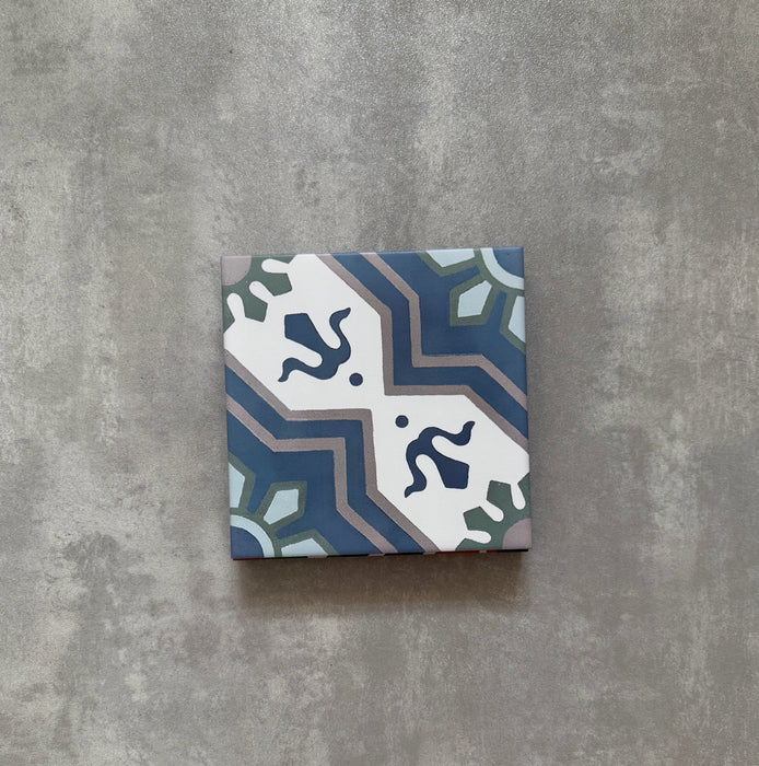 FULL TILE SAMPLE Balthazar Blue 20cm x 20cm