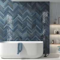 Lisbon Blue | Porcelain | Artisanal Wall Tiles | 5cm x 30cm