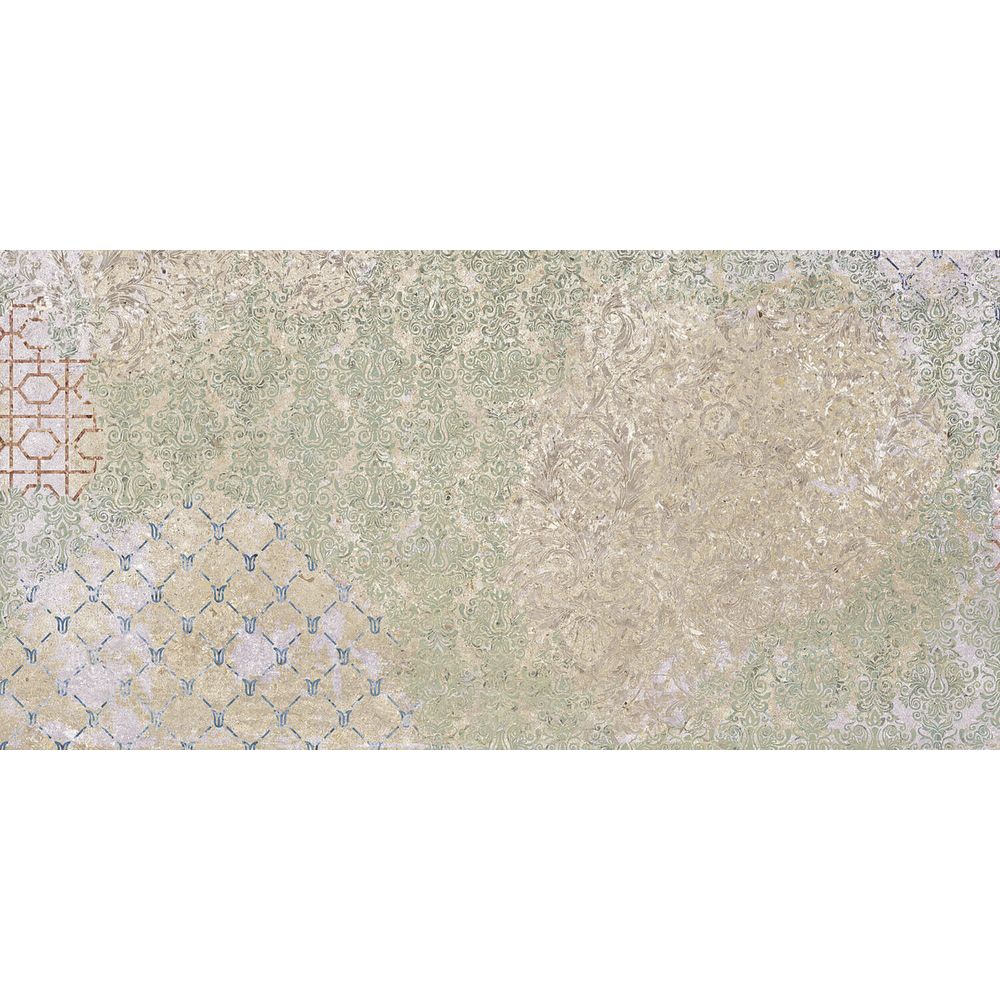 CUT TILE SAMPLE *2cm*Boho Ocean Blend Patterned Outdoor Slabs 50 x 100cm