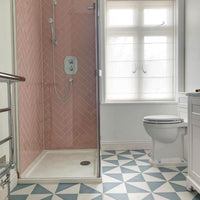 Brooklyn Rose Pink Gloss | Flat Subway Metro Brick Wall Tile | 7.5cm x 30cm