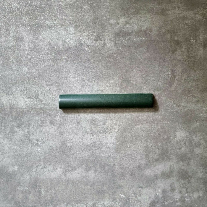 FULL BULLNOSE SAMPLE Zellige MALACHITE MATT GREEN Pencil Bullnose Border Tile 3cm x 20cm