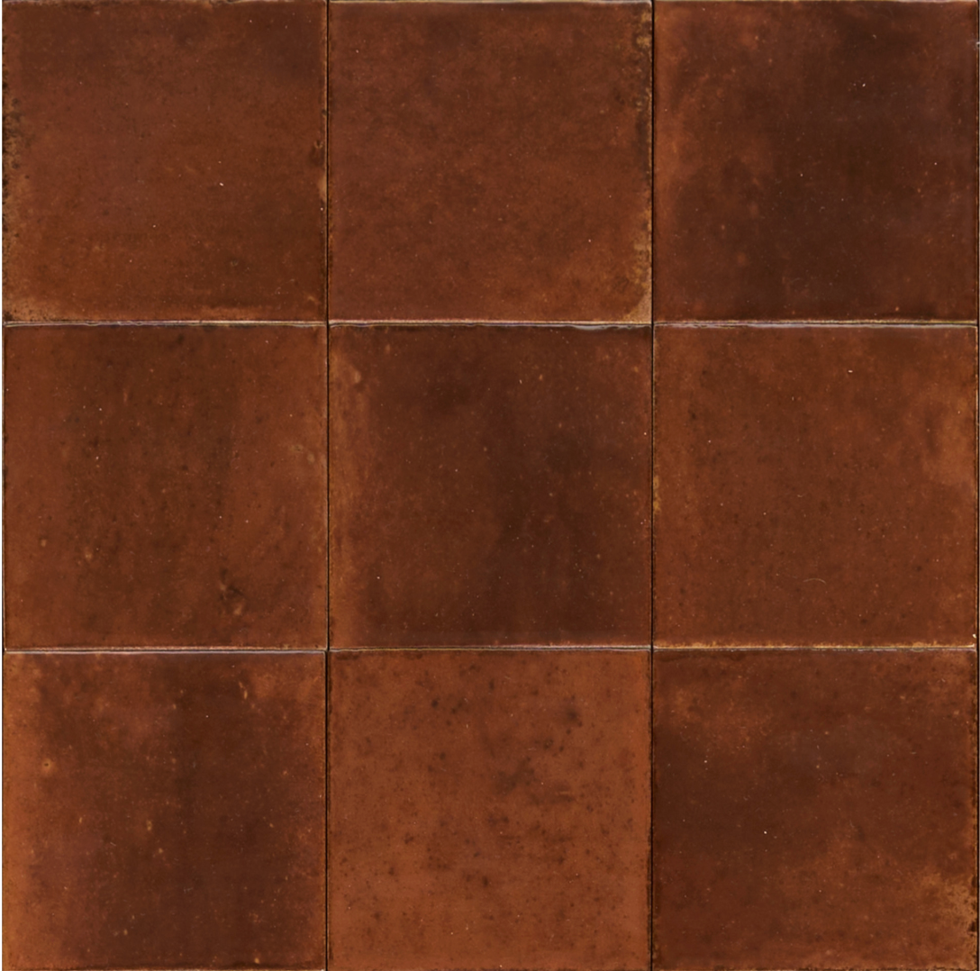 Levent Butterscotch Square | Wall & Floor Gloss Porcelain Tiles | 10cm x 10cm