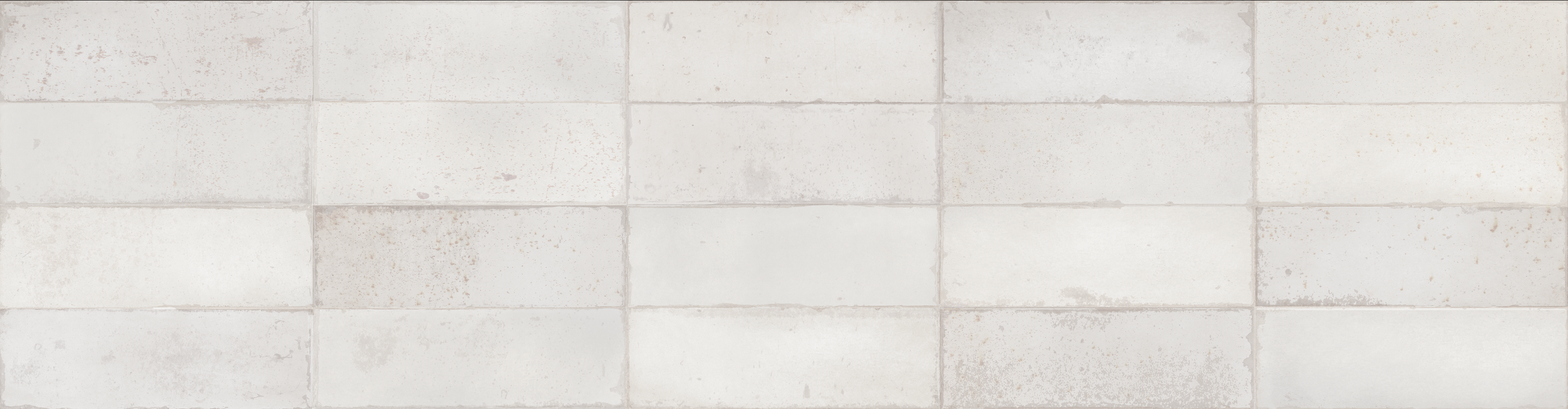 Foundry Chalk White Bricks Wall Tiles 6.5cm x 20cm FULL TILE SAMPLE