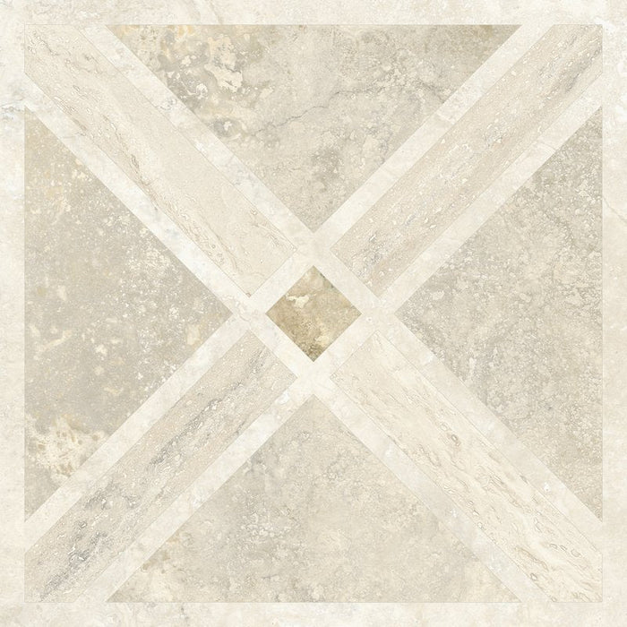 CUT TILE SAMPLE Nucetto Travertine DECOR | Wall and Floor Tiles | 60cm x 60cm