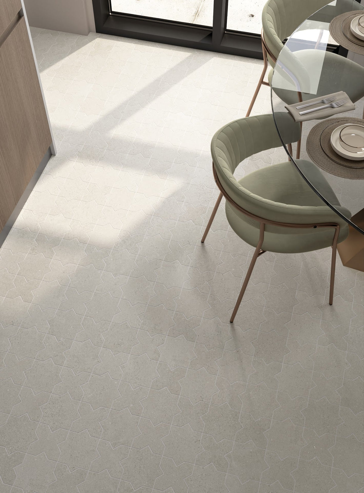Muscat Avorio Rocks Star & Cross Wall & Floor Tiles