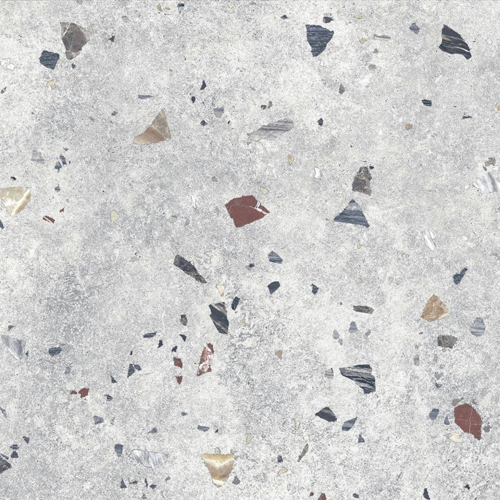 Jericho Silver Terrazzo Square Wall & Floor Tiles 66cm x 66cm