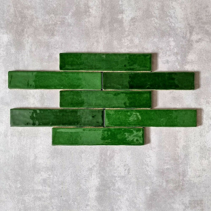 Midas Dublin Victorian Green Brick Wall Tiles 5cm x 25cm